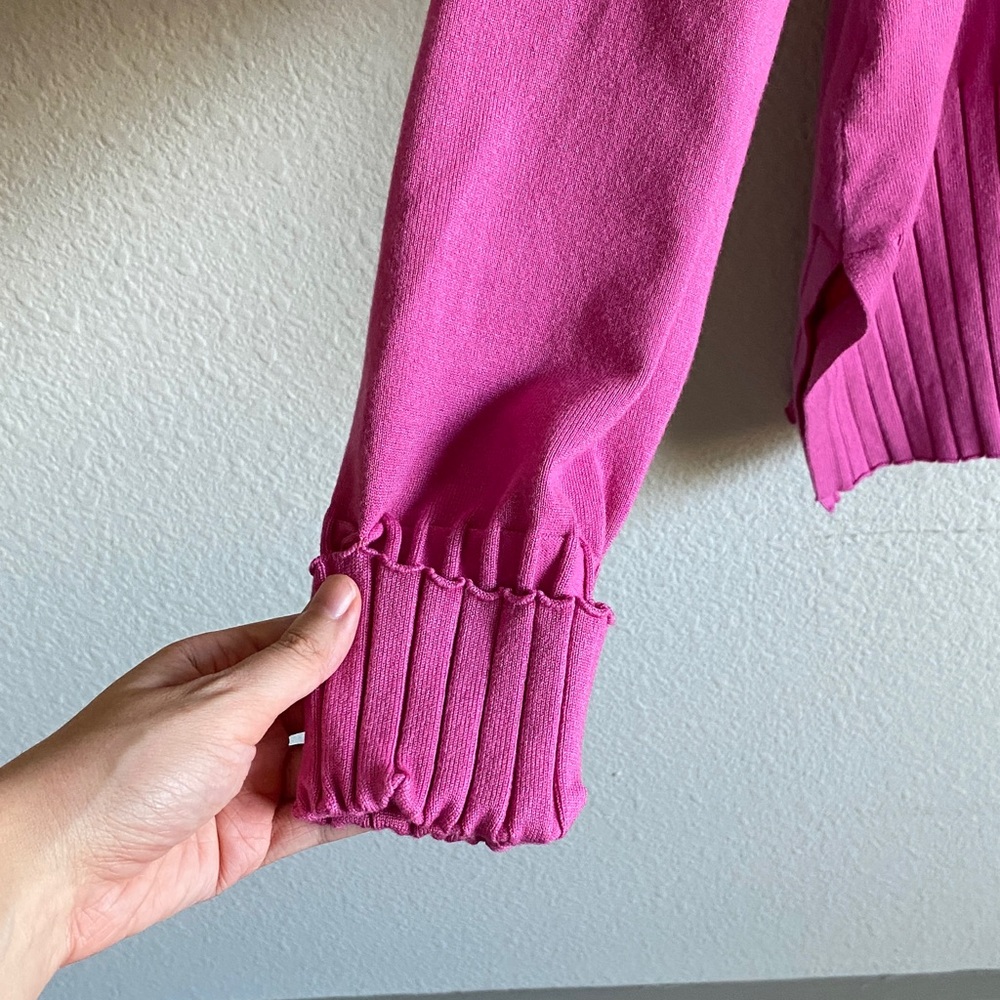 Ulla Popken Pink Ribbed Knit Sweater - Picture 4 of 10